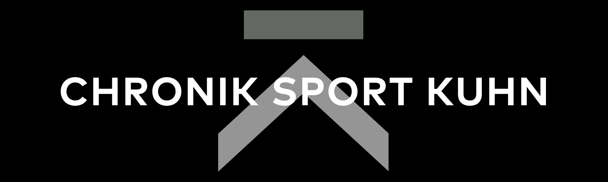 Chronik von Sport Kuhn inklusive Logo im Hintergrund.