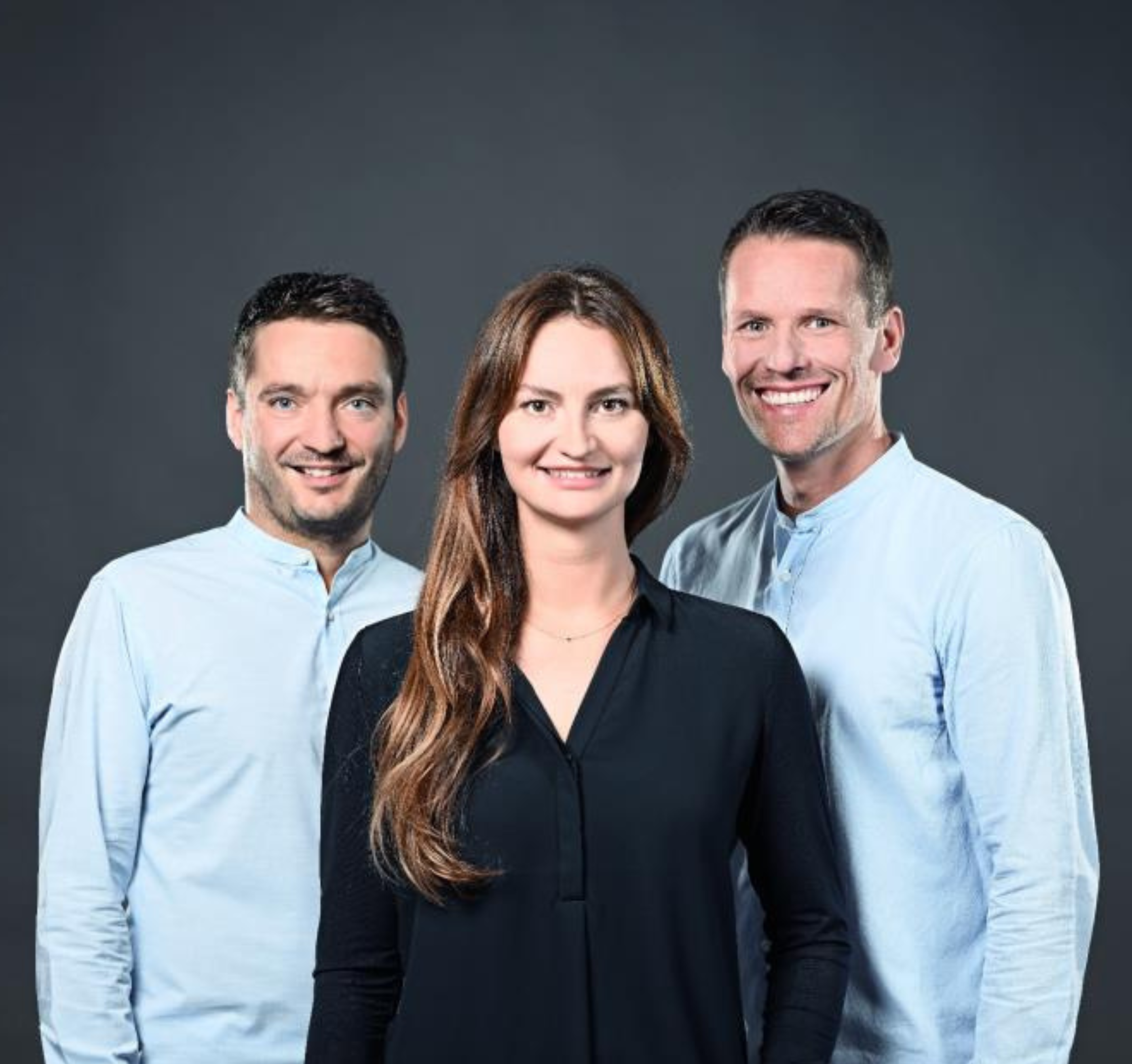 Zu sehen ist die Geschäftsführung der Georg Kuhn GmbH. Von links nach rechts Jörg Huber, Laureen Kuhn, Timo Huber.