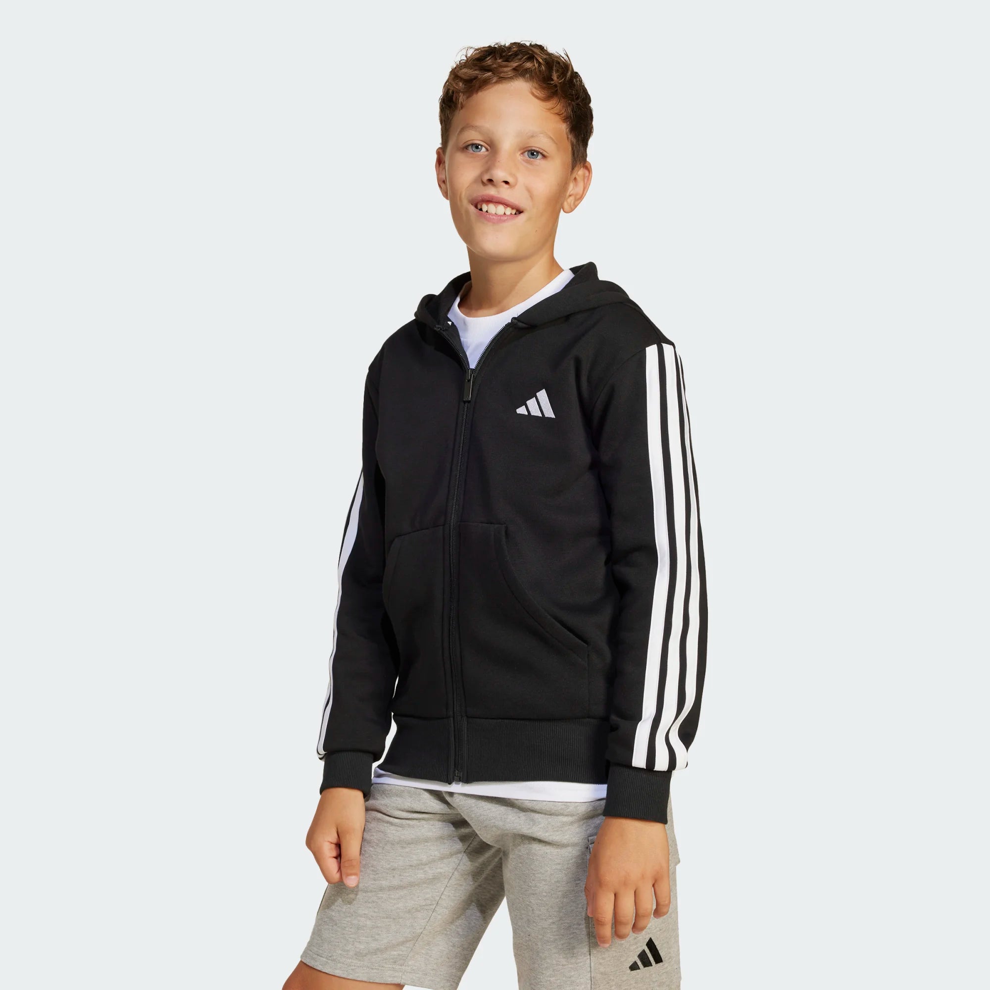 ADIDAS J 3S FL FZ HD Freizeitpullover ADIDAS