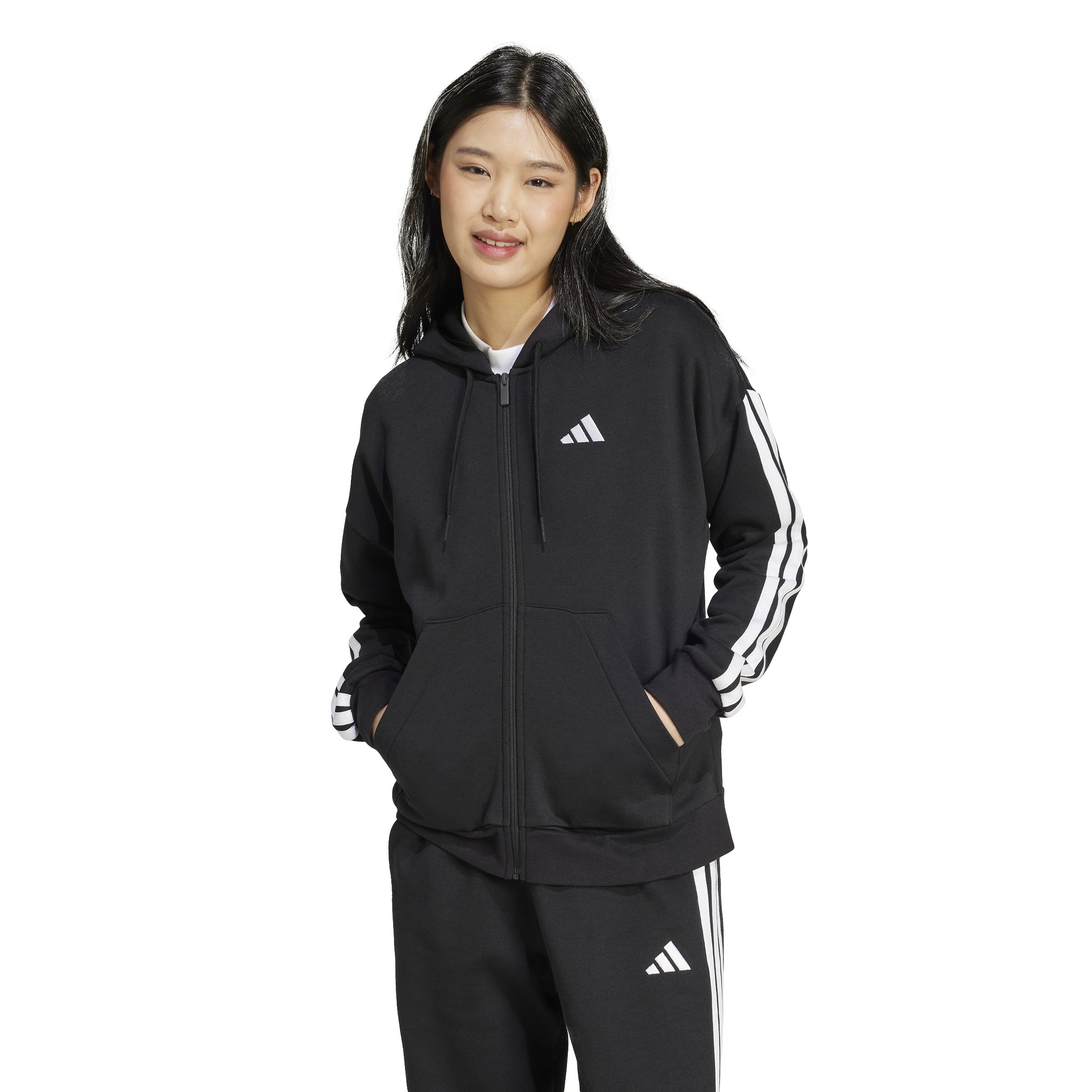 ADIDAS W 3S FL FZ HD Freizeitpullover ADIDAS