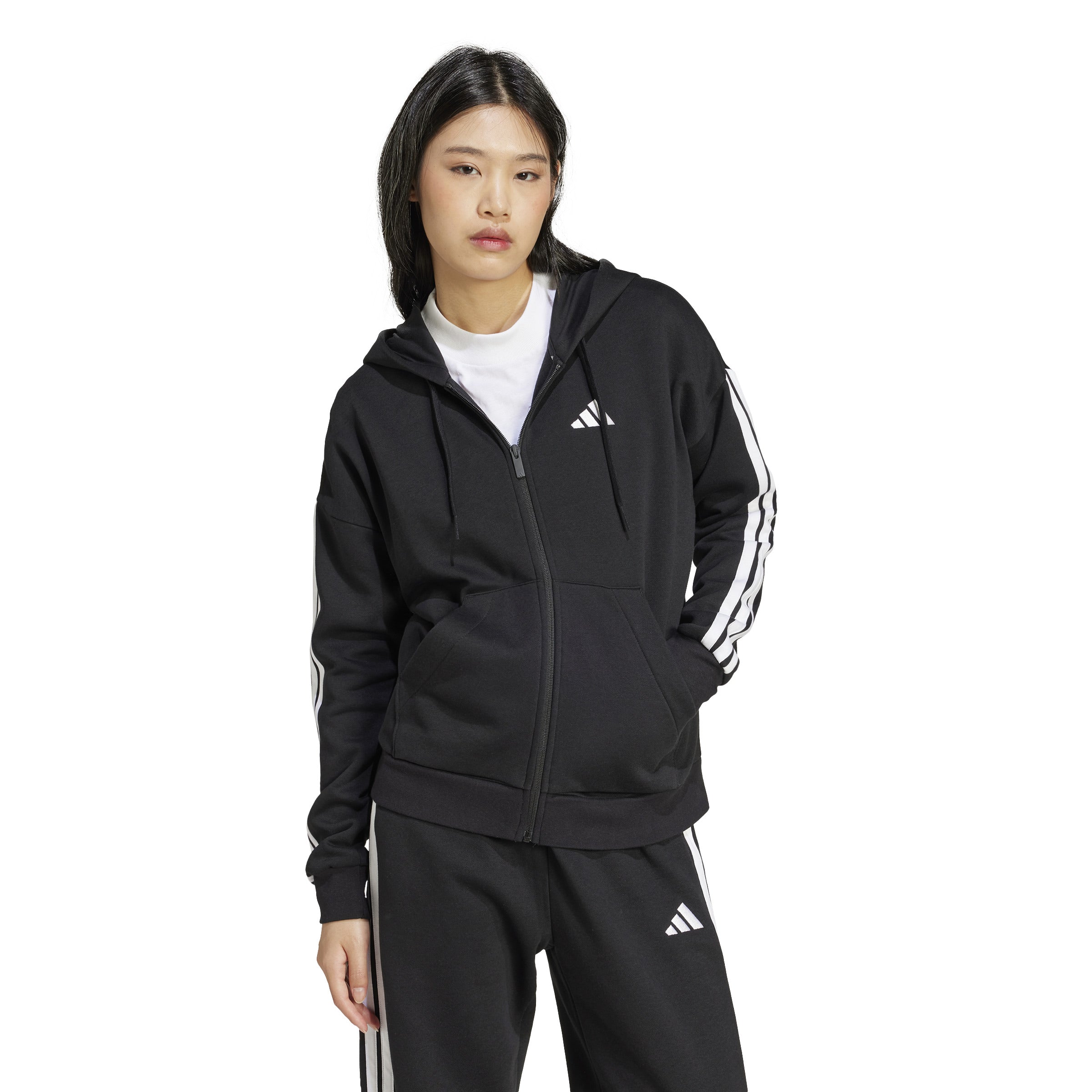 ADIDAS W 3S FL FZ HD Freizeitpullover ADIDAS