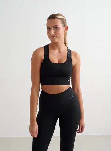 AIM´N High Support Ribbed Bra 059 Black BHs AIM´N 059 Black XS