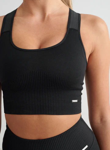 AIM´N High Support Ribbed Bra 059 Black BHs AIM´N