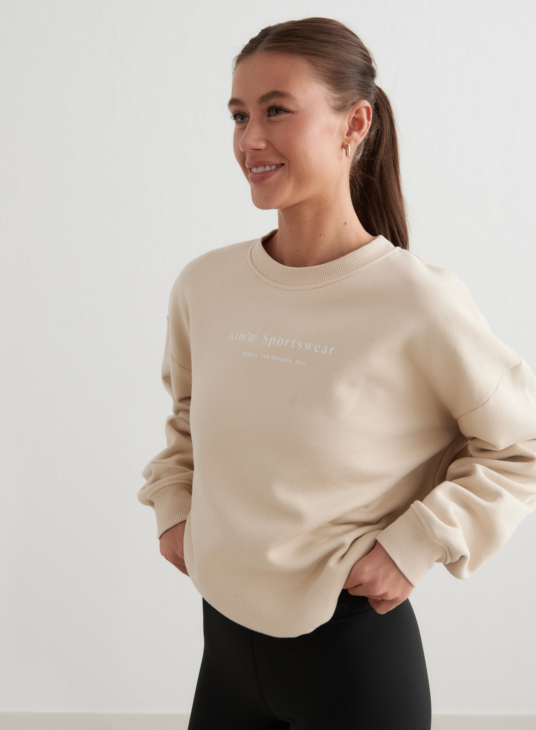 AIM´N Serif Sweatshirt 091 Café au lait Freizeitpullover AIM´N