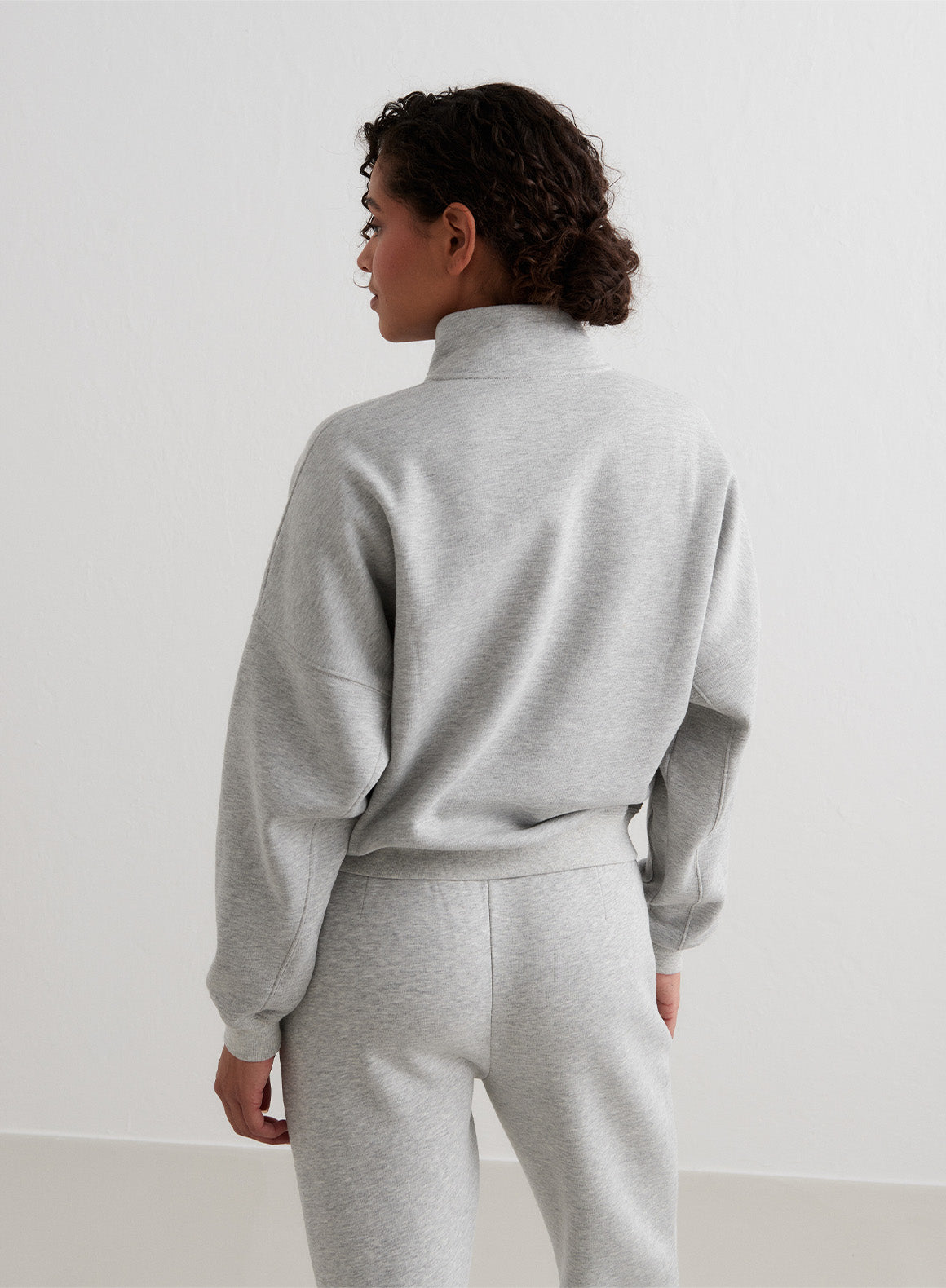 AIM´N Varsity Sweat Half Zip 108 Grey Melange Freizeitpullover AIM´N