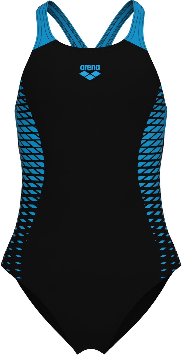 ARENA GIRL'S ARENA OPENINGS SWIMSUIT Badeanzug ARENA 580 BLACK-TURQU 128