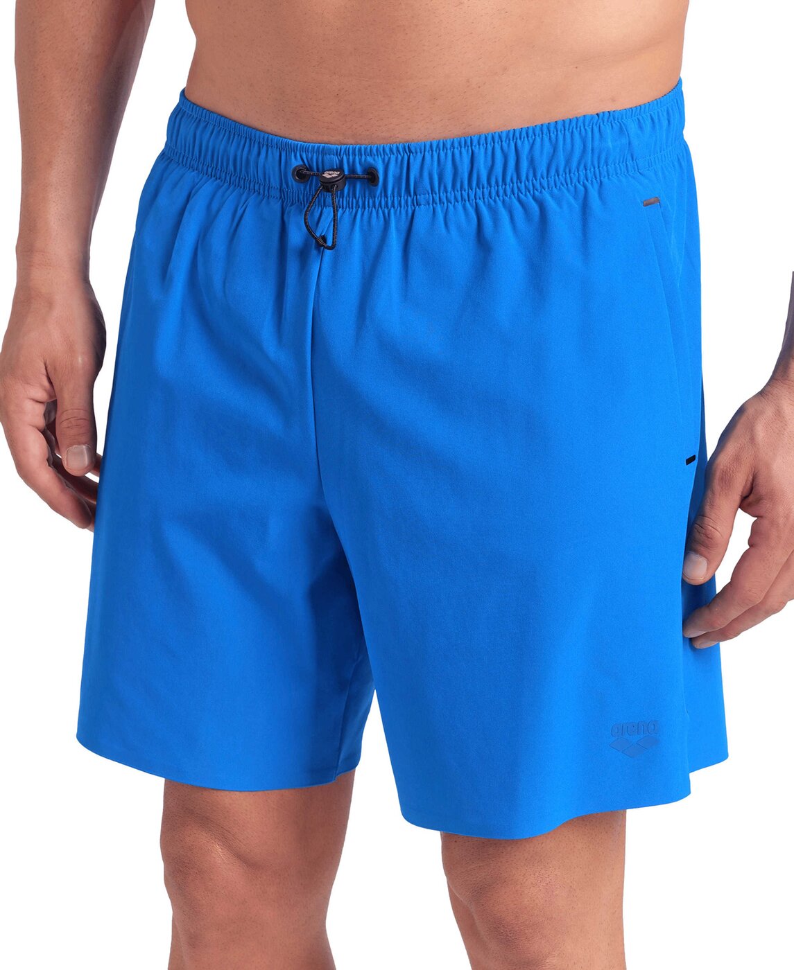 ARENA MEN'S ARENA EVO BEACH BOXER SOLID Badehose ARENA NEON BLUE-WHITE S