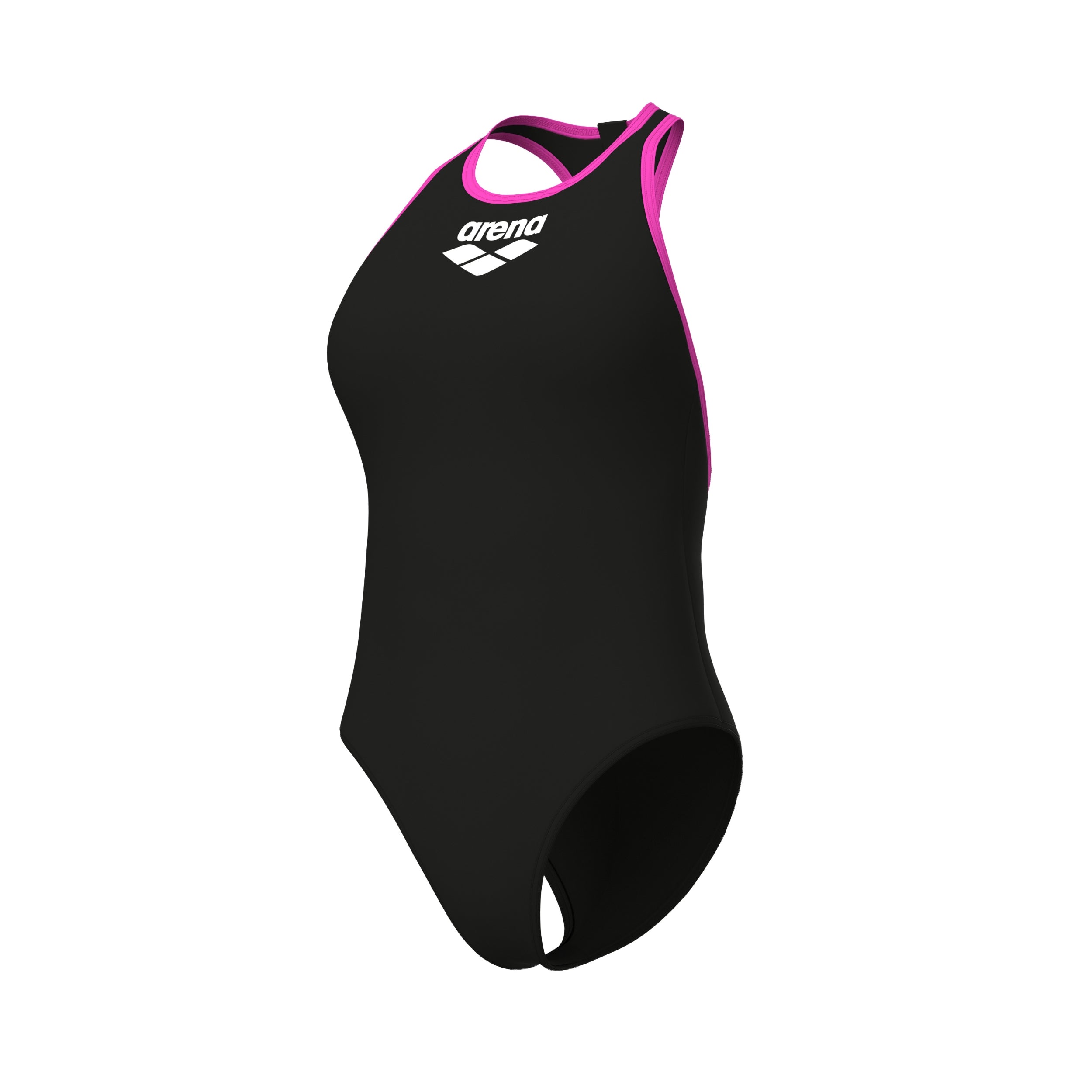 ARENA W ARENA Y-LINE SWIMSUIT SOLID L Badeanzug ARENA BLACK-TURQUOISE 36