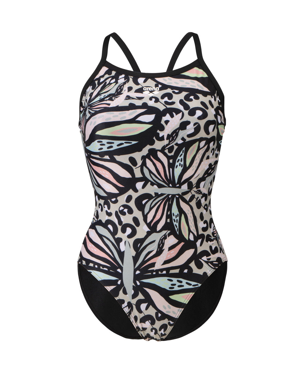 ARENA WOMEN'S ARENA BUTTERFLIES SWIMSUIT Badeanzug ARENA BLACK-BLACK MULTI 36