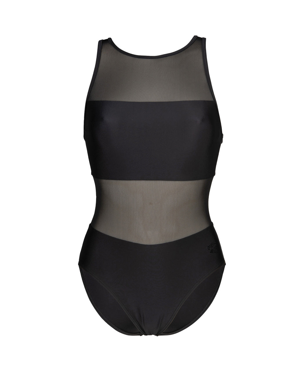 ARENA WOMEN'S ARENA MESH PANELS SWIMSUIT VENT BACK BLACK Badeanzug ARENA BLACK 36
