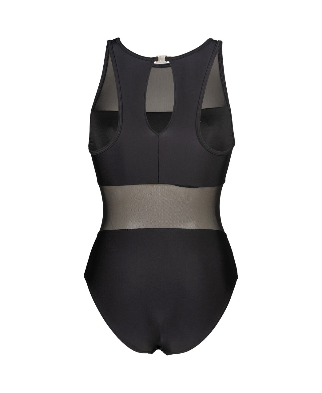 ARENA WOMEN'S ARENA MESH PANELS SWIMSUIT VENT BACK BLACK Badeanzug ARENA