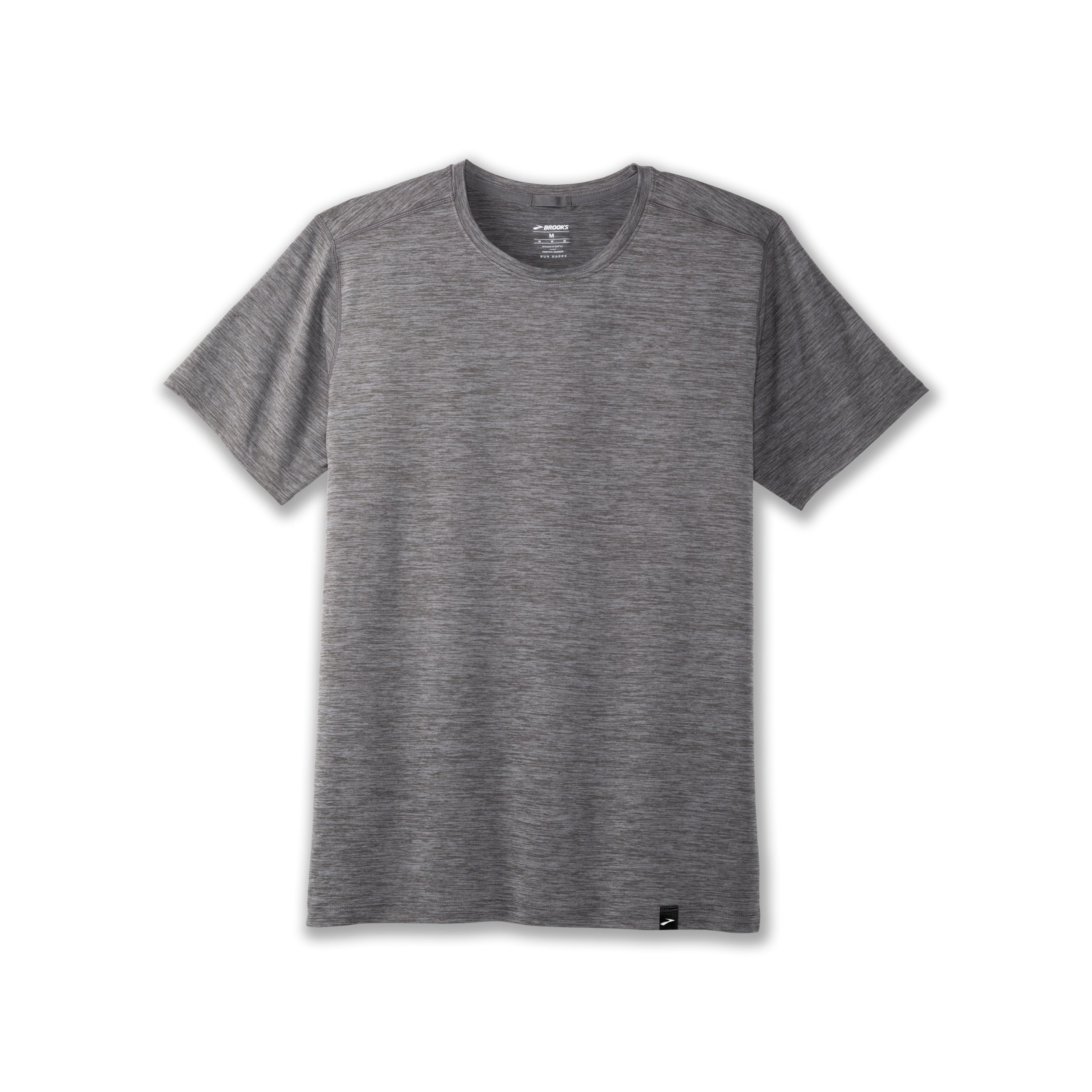 BROOKS Luxe Short Sleeve Laufshirts BROOKS Htr Charcoal S