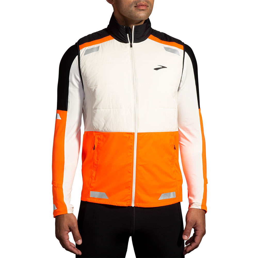 BROOKS Run Visible Insulated Vest 2.0 Laufjacken BROOKS 167 Ecru/Fluoro Flash/Blac M