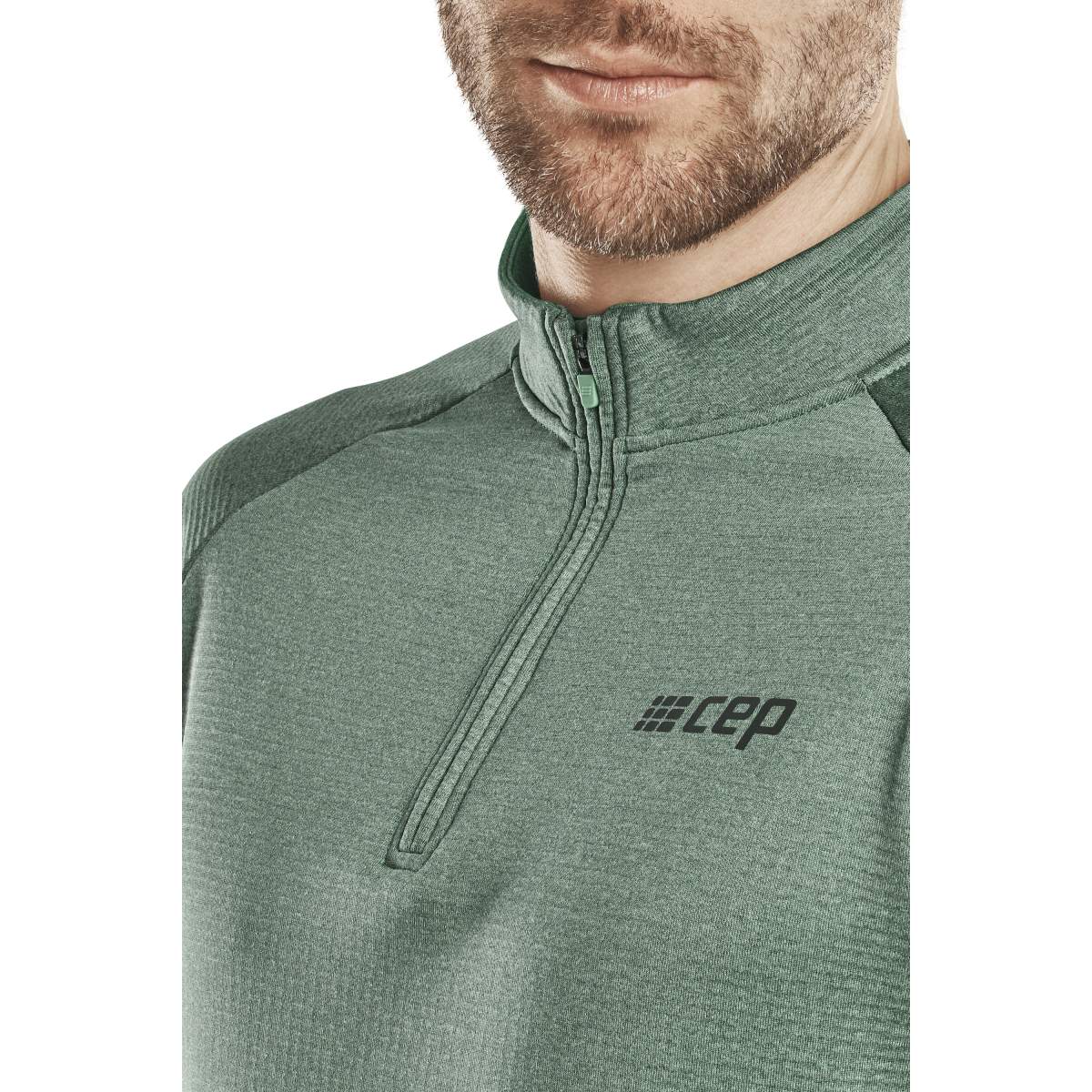 CEP CEP cold weather zip shirt, long sl 372 green CEP