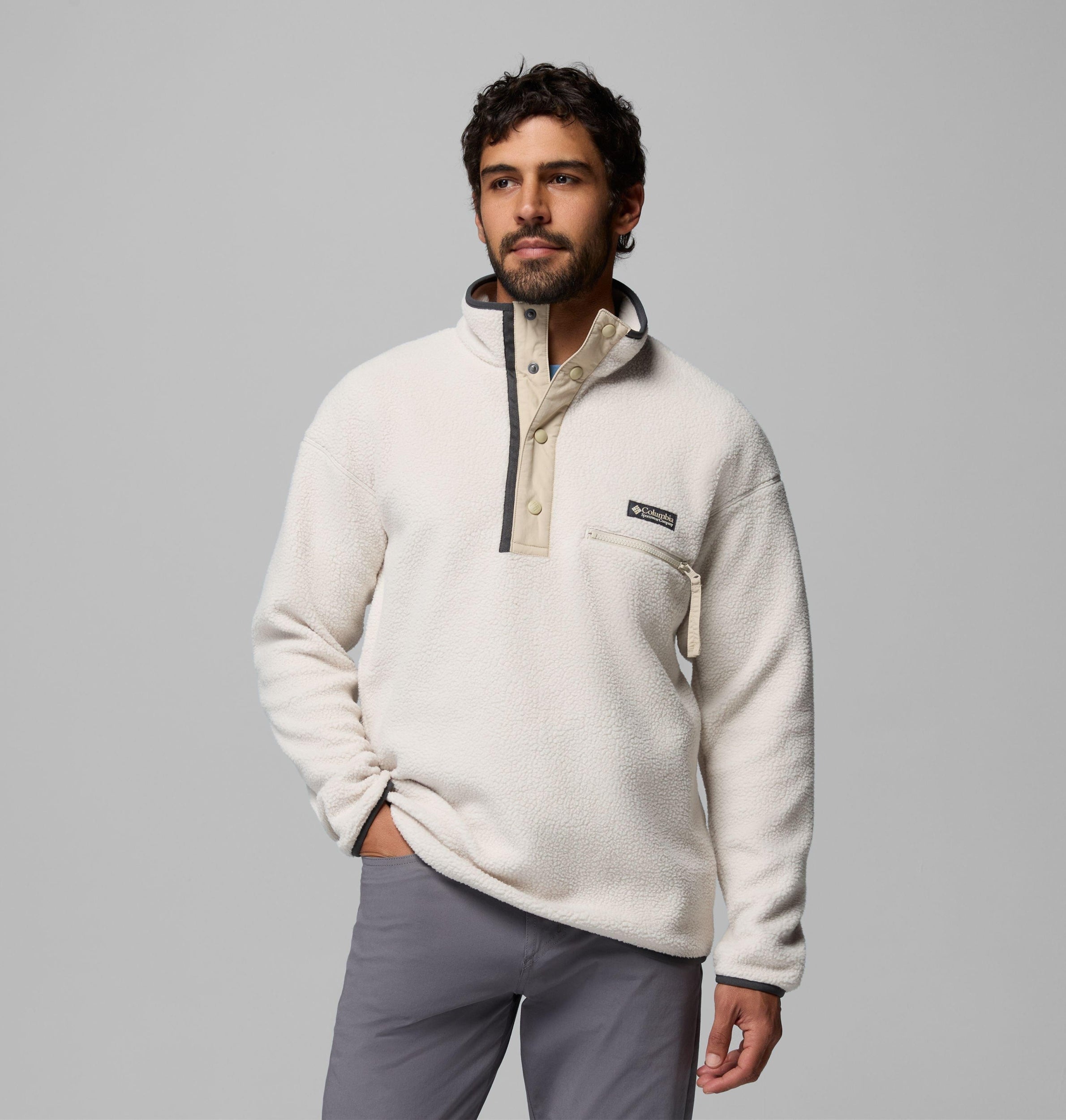 COLUMBIA Helvetia II Half Snap Fleece Fleecejacken & Pullover COLUMBIA Dark Stone S