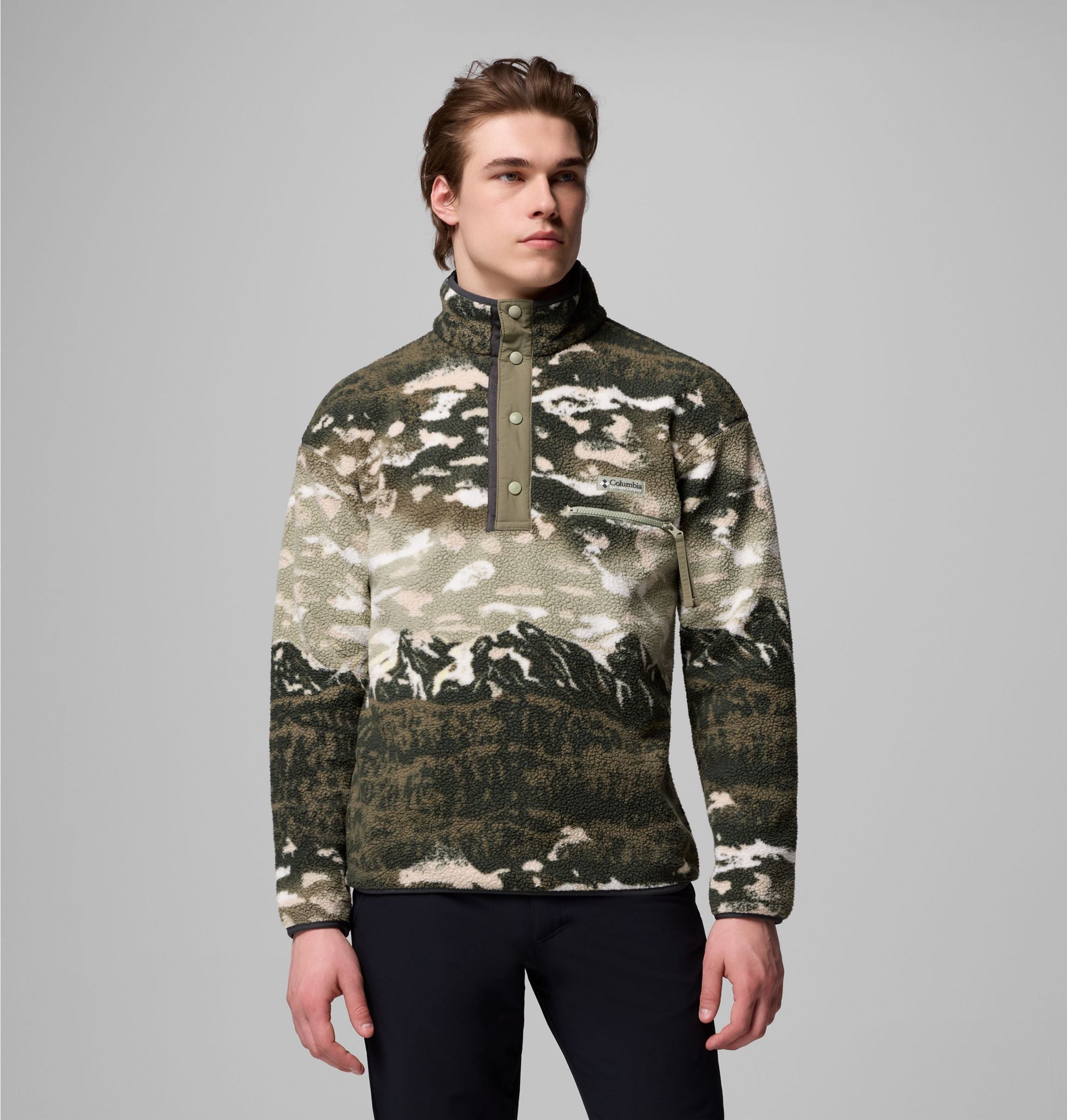 COLUMBIA Helvetia II Printed Half Snap Fleec Fußballoberteile COLUMBIA Safari Tonal Logo S