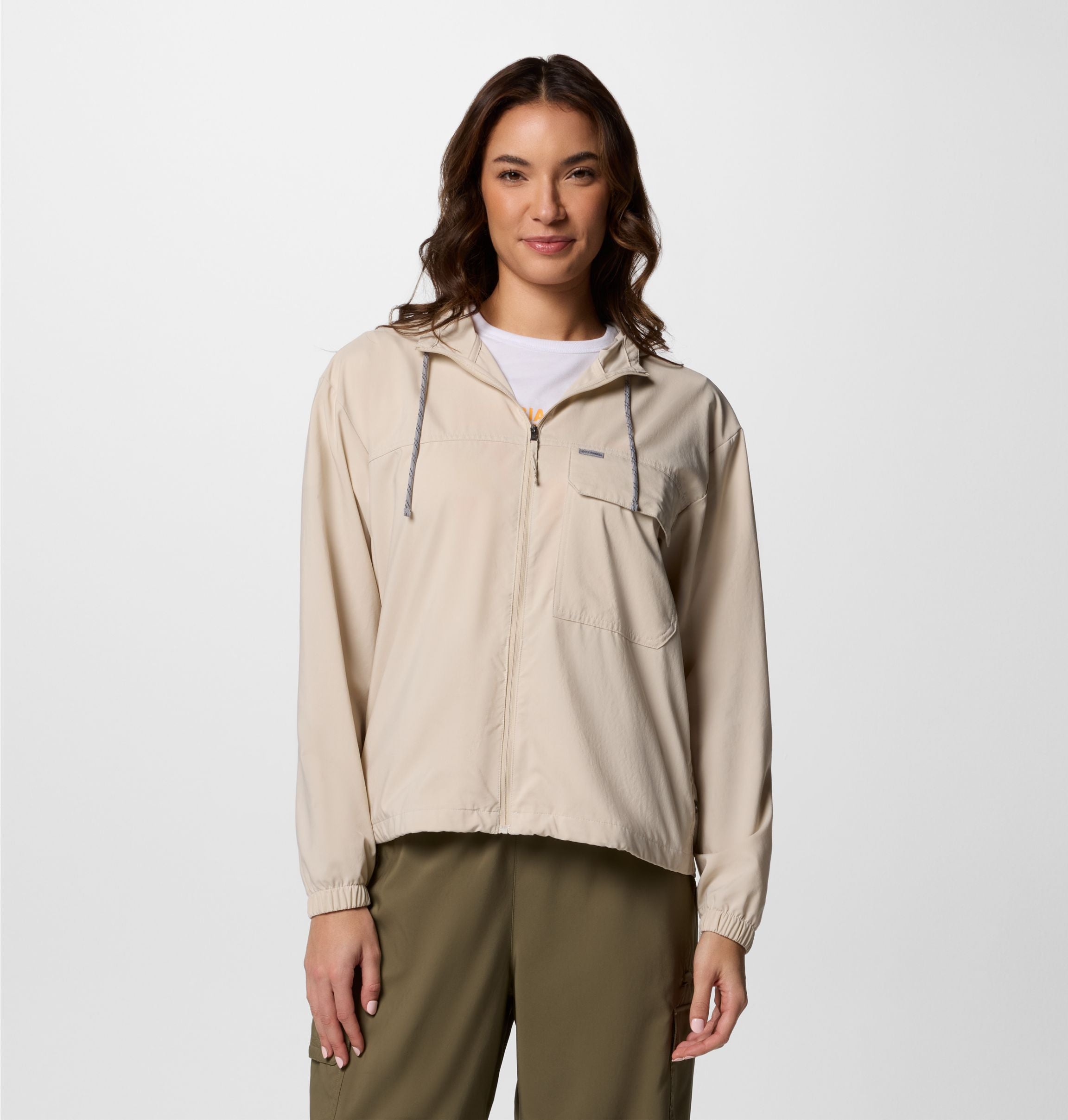 COLUMBIA Skien Valley Hooded LS Shirt COLUMBIA Dark Stone, Haute Pink XS