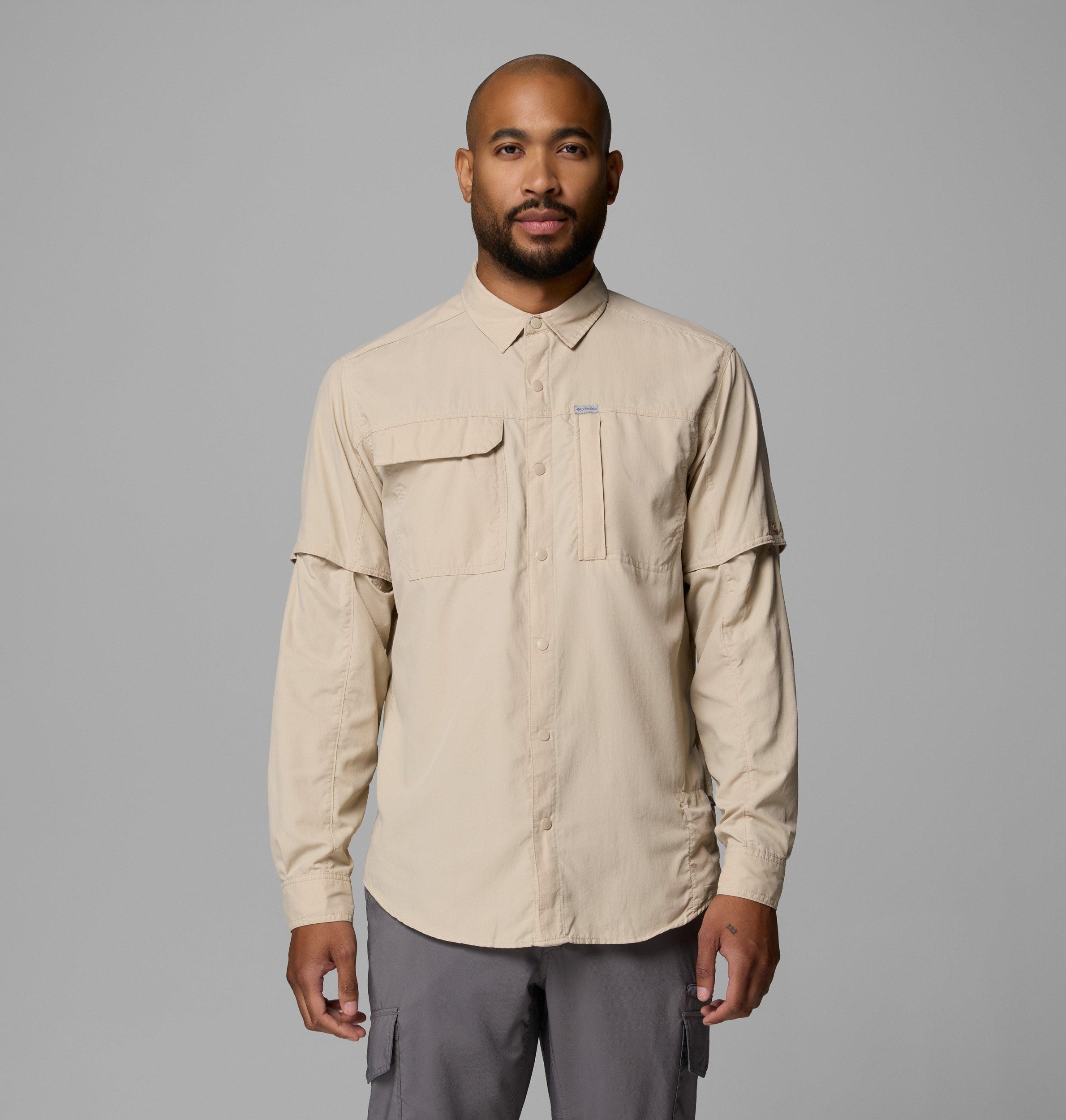 COLUMBIA Skien Valley Long Sleeve Shirt Wandershirts /-hemden COLUMBIA Ancient Fossil, Dark Sienna S