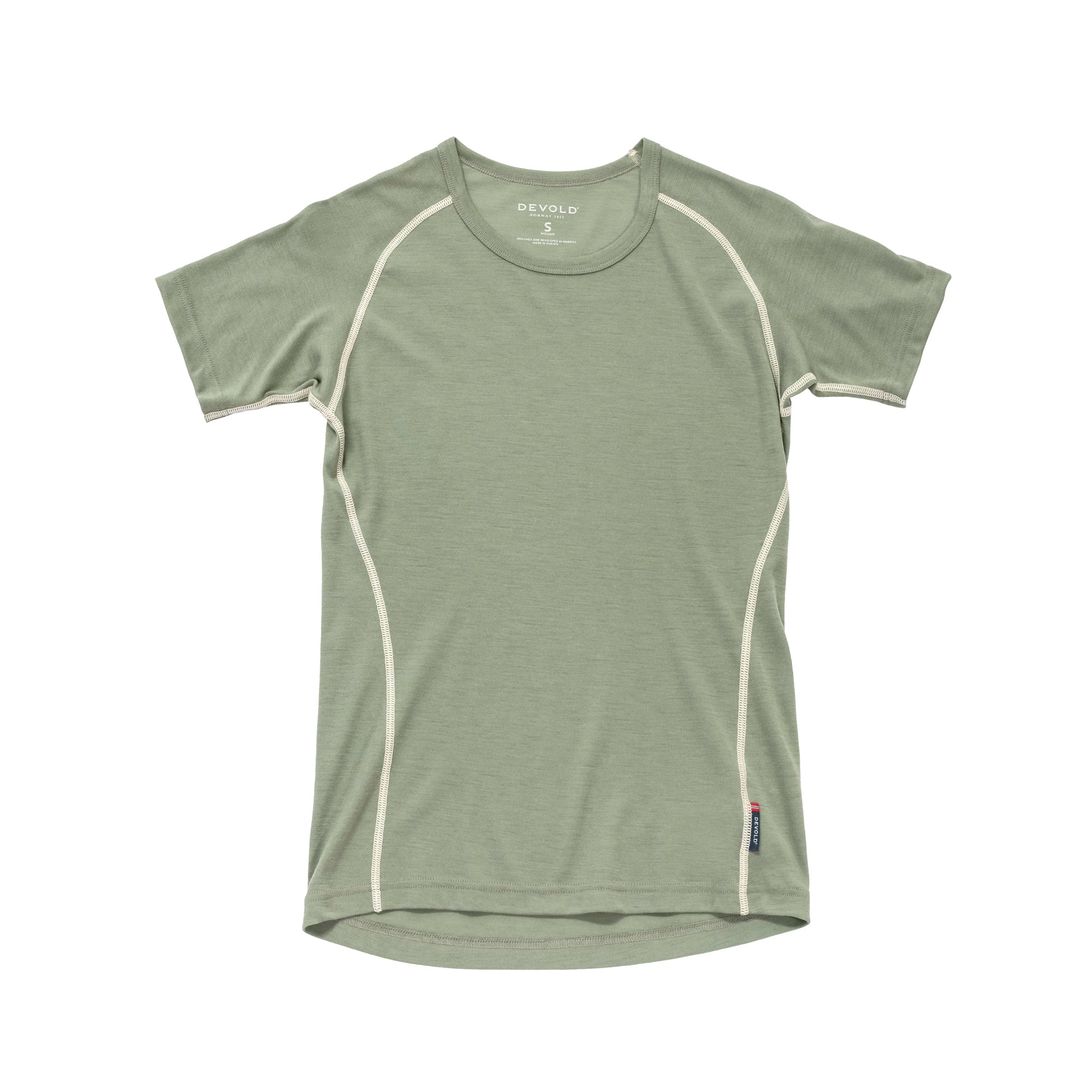 DEVOLD LAUPAREN MERINO 190 BASE TEE WMN DEVOLD FOG XS