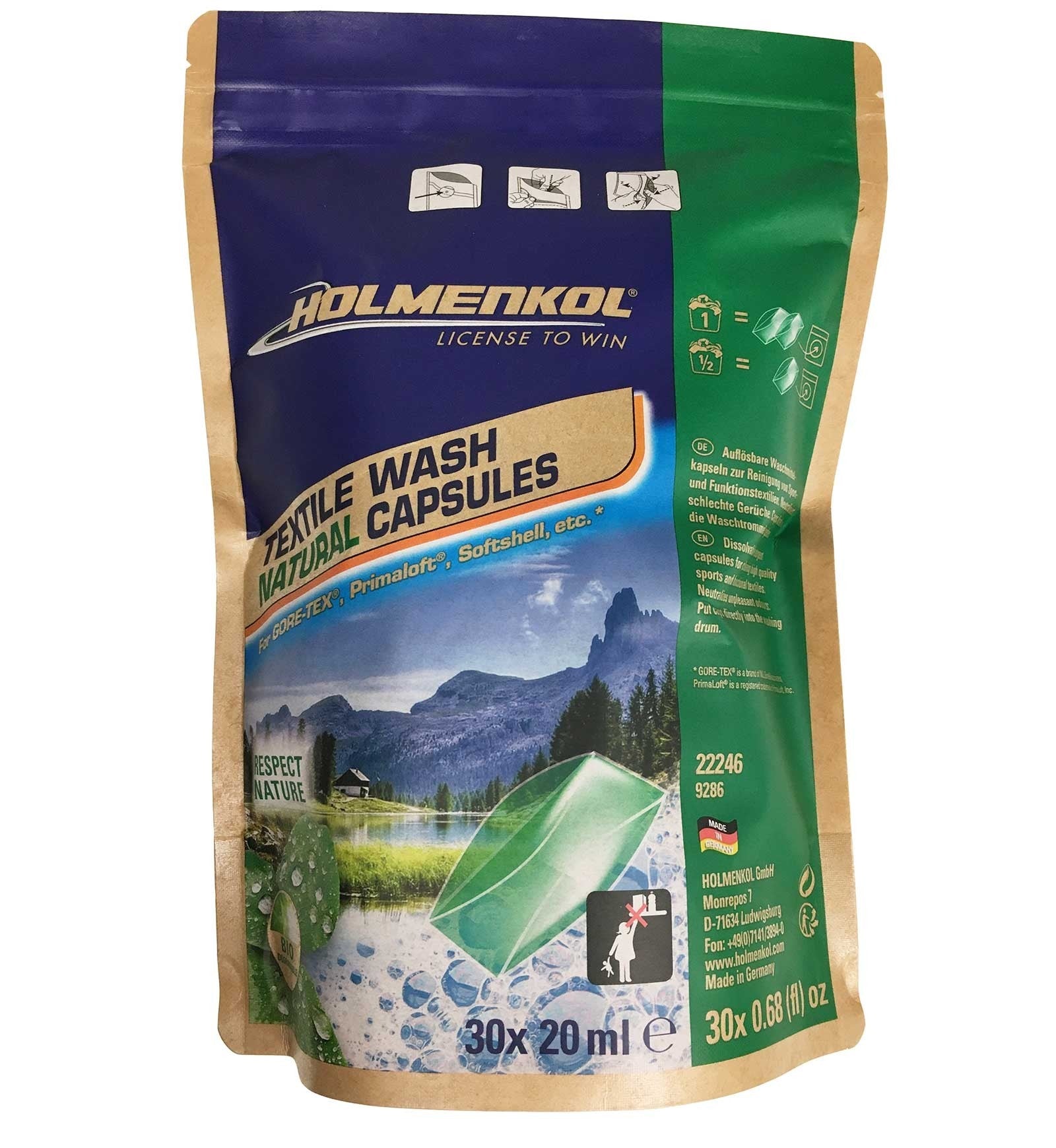 HOLMENKOL TEXTILE WASH NATURAL CAPSULES Skizubehör HOLMENKOL 000 - -