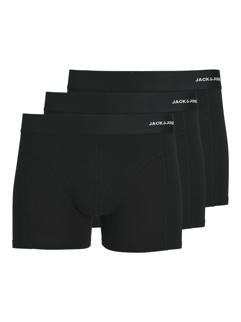 JACK & JONES JACBASIC BAMBOO TRUNKS 3 PACK NOOS Black/Black - Black Unterhosen JACK & JONES Black/Black - Black S