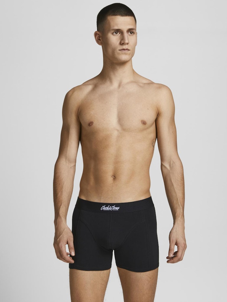 JACK & JONES JACBASIC BAMBOO TRUNKS 3 PACK NOOS Black/Black - Black Unterhosen JACK & JONES