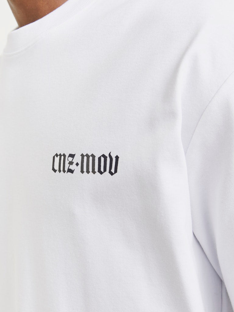 JACK & JONES JCOCNZ BERLIN GRAPHIC T-SHIRT Bright White Freizeitshirts /-hemden JACK & JONES