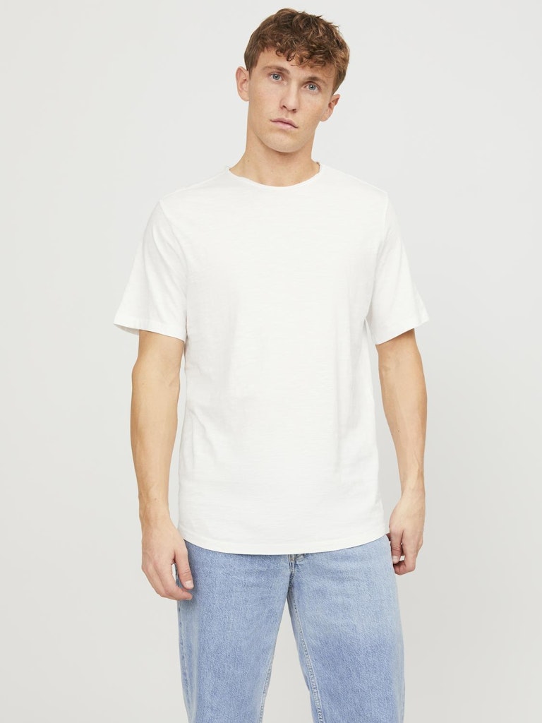 JACK & JONES JJEBASHER TEE O-NECK SS NOOS Cloud Dancer/REG Freizeitshirts /-hemden JACK & JONES