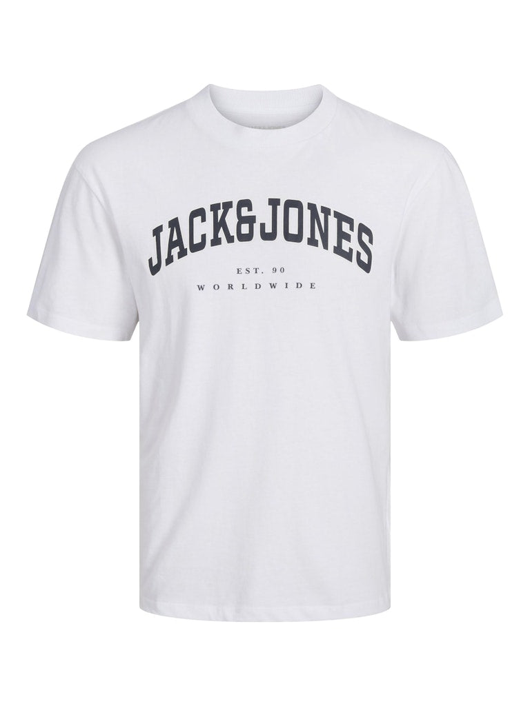 JACK & JONES JJECALEB VARSITY TEE SS O-NECK NOOS Navy Blazer Freizeitshirts /-hemden JACK & JONES White S