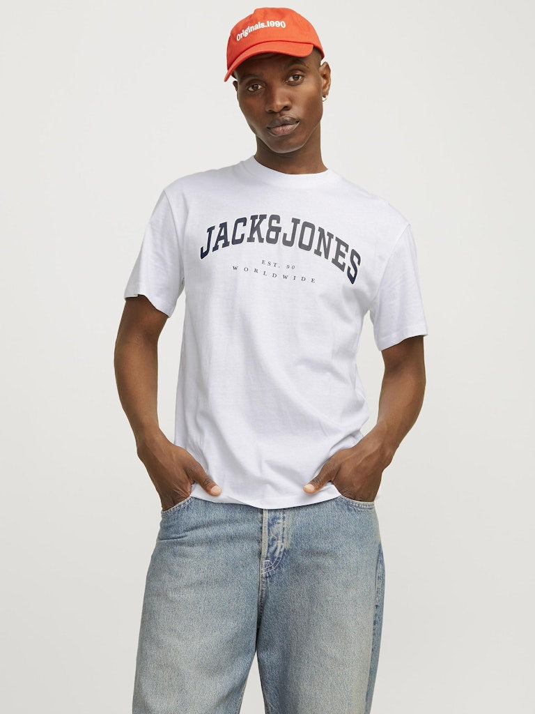 JACK & JONES JJECALEB VARSITY TEE SS O-NECK NOOS Navy Blazer Freizeitshirts /-hemden JACK & JONES