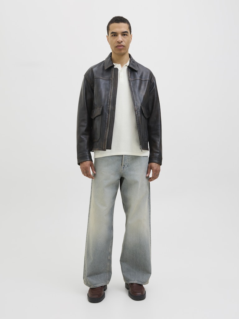 JACK & JONES JJEGEORGE KNIT POLO LS SN Freizeitshirts /-hemden JACK & JONES