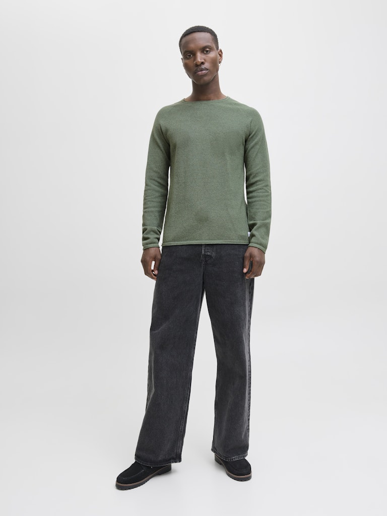 JACK & JONES JJEHILL KNIT CREW NECK NOOS Iceberg Green/Twist Freizeitpullover JACK & JONES