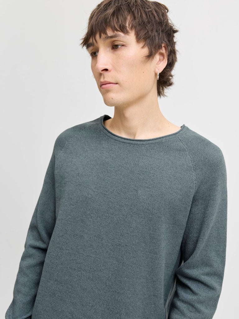 JACK & JONES JJEHILL KNIT CREW NECK NOOS Iceberg Green/Twist Freizeitpullover JACK & JONES