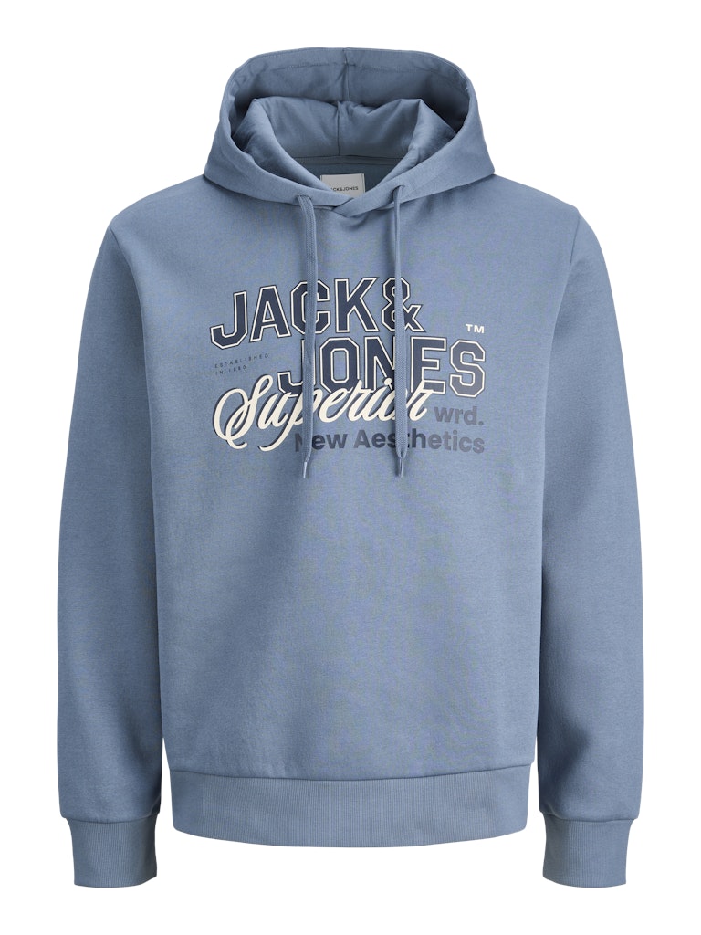JACK & JONES JJELOGO SWEAT HOOD 2 COL 25/26 NOOS Freizeitpullover JACK & JONES Blue Mirage S