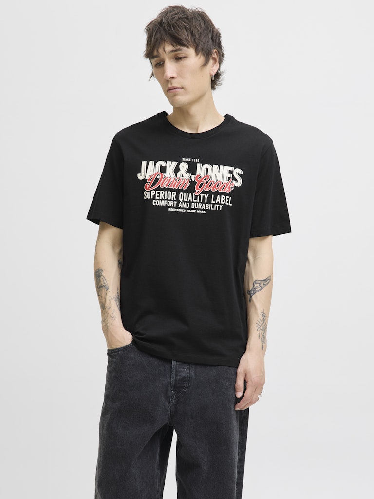 JACK & JONES JJELOGO TEE SS O-NECK 2 COL AW25 SN Freizeitshirts /-hemden JACK & JONES