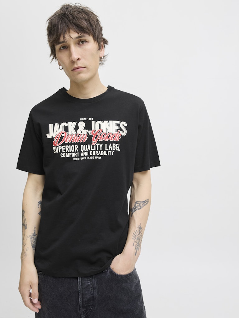JACK & JONES JJELOGO TEE SS O-NECK 2 COL AW25 SN Freizeitshirts /-hemden JACK & JONES