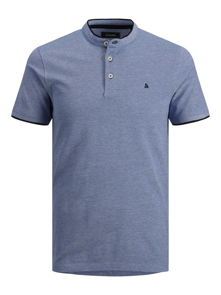 JACK & JONES JJEPAULOS MAO POLO SS NOOS Bright Cobalt Freizeitshirts /-hemden JACK & JONES Bright Cobalt M