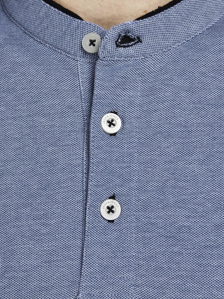 JACK & JONES JJEPAULOS MAO POLO SS NOOS Bright Cobalt Freizeitshirts /-hemden JACK & JONES