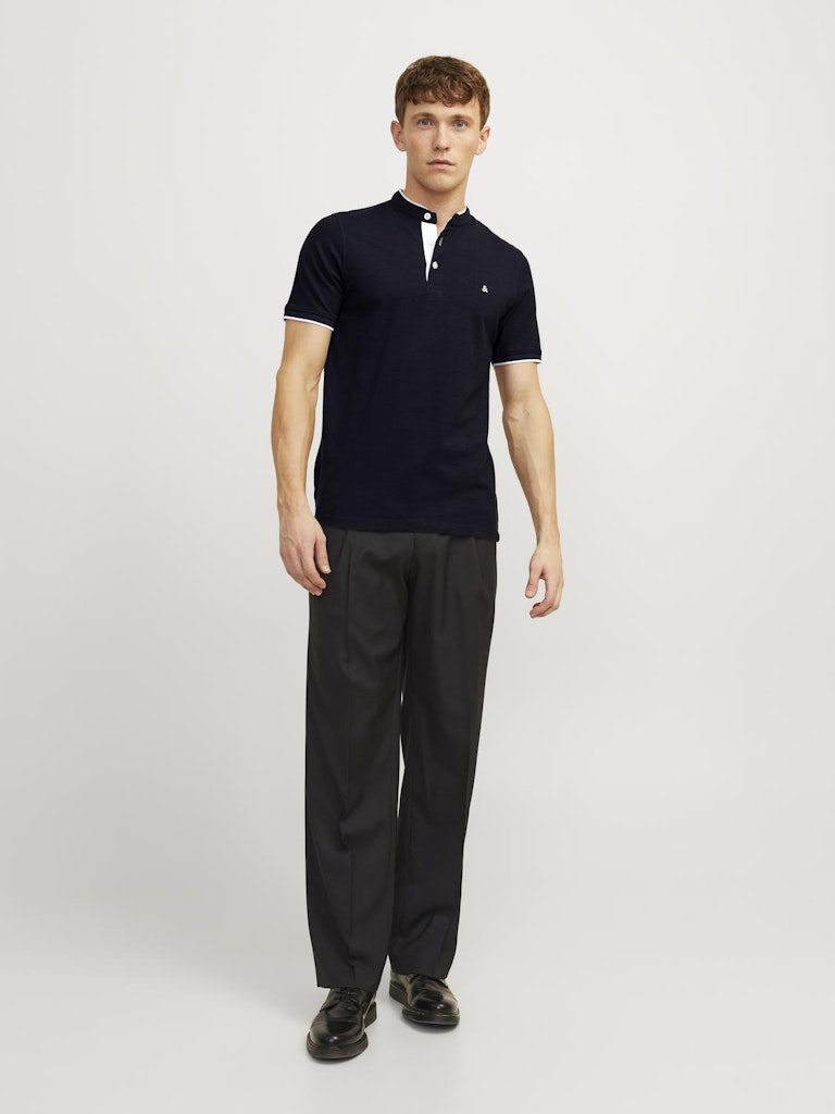 JACK & JONES JJEPAULOS MAO POLO SS NOOS Bright Cobalt Freizeitshirts /-hemden JACK & JONES