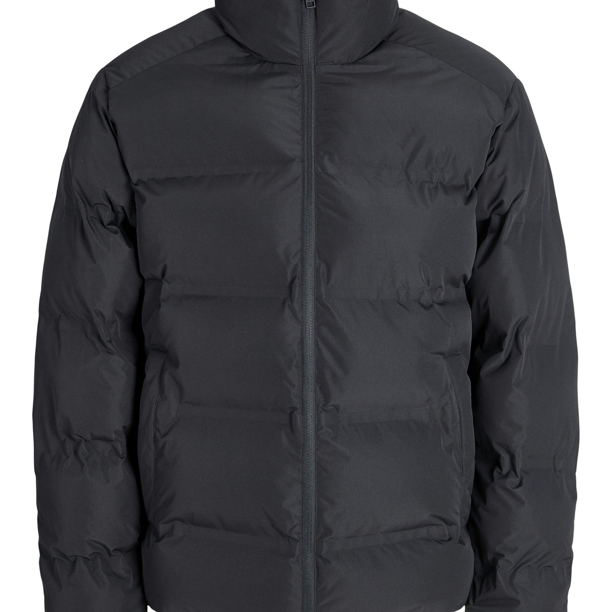 Jack & Jones hooded puffer jacket in brown
