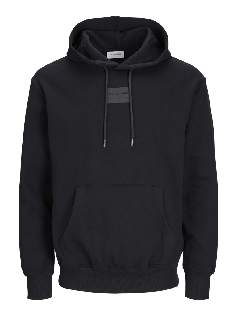 JACK & JONES JJHAKKAI SWEAT HOOD Black/Black - Black Freizeitpullover JACK & JONES Black/Black - Black S