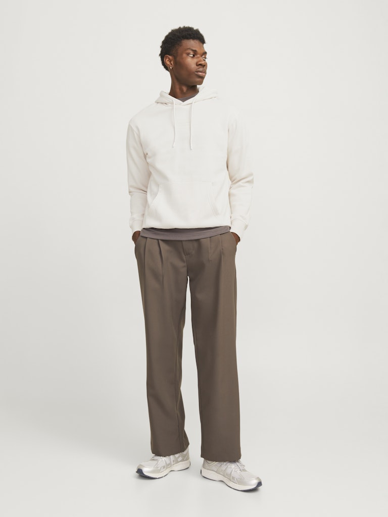 JACK & JONES JJHAKKAI SWEAT HOOD Black/Black - Black Freizeitpullover JACK & JONES