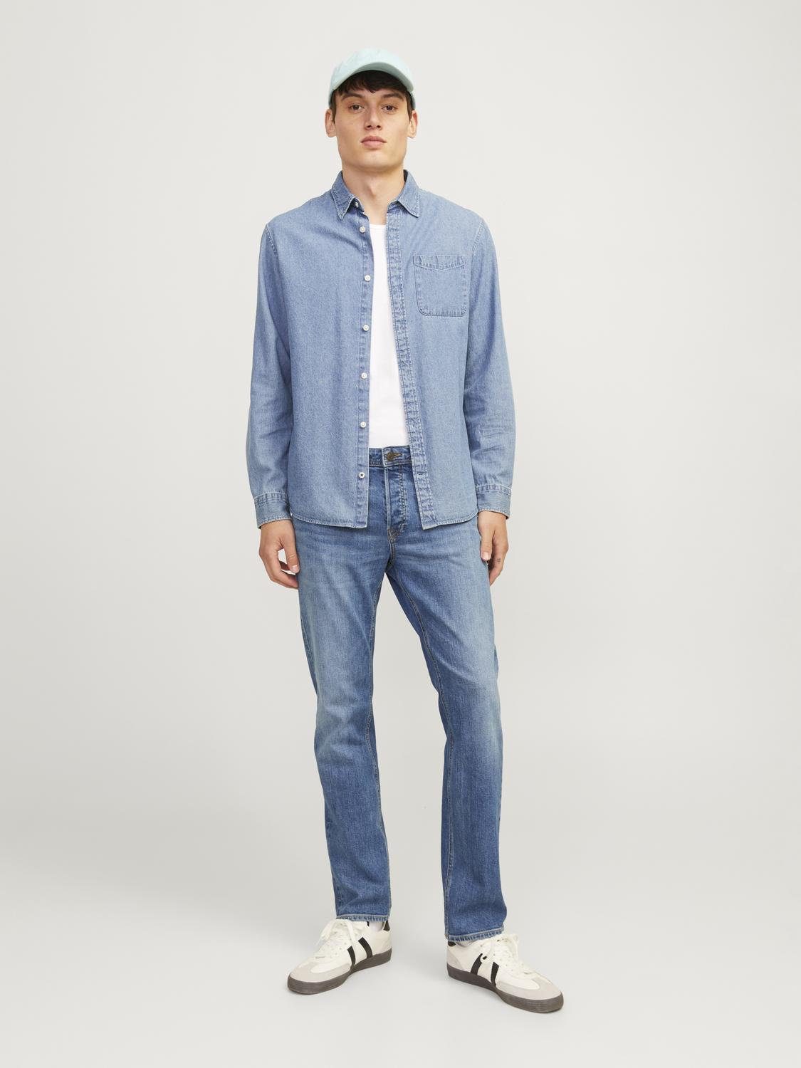 JACK & JONES JJICHRIS JJORIGINAL AM 285 Blue Denim Freizeithosen JACK & JONES