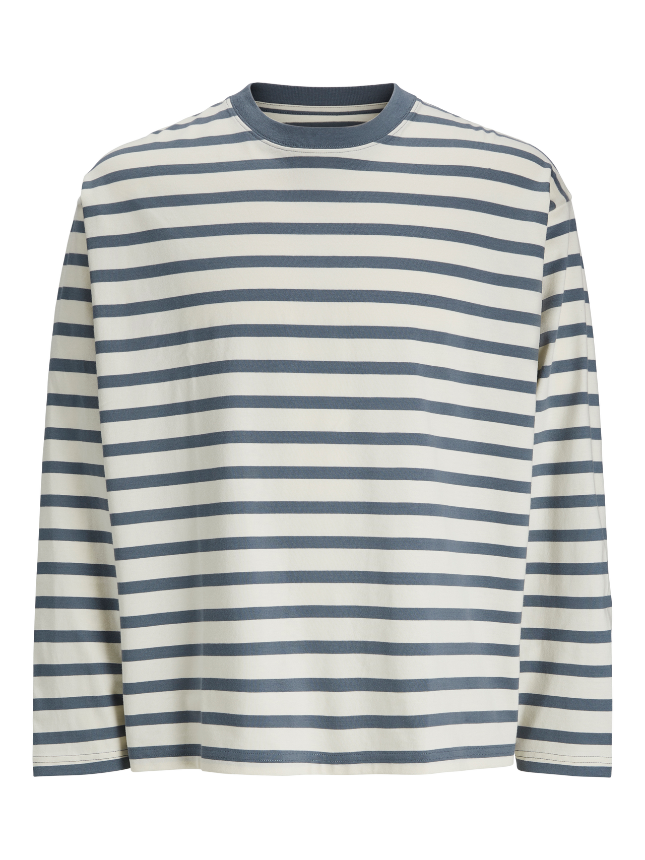 JACK & JONES JORISLINGTON TEE LS CREW NECK SN Cedar/ANTIQUE WHITE Freizeitshirts /-hemden JACK & JONES Stormy Weather/ANTIQUE WHITE S
