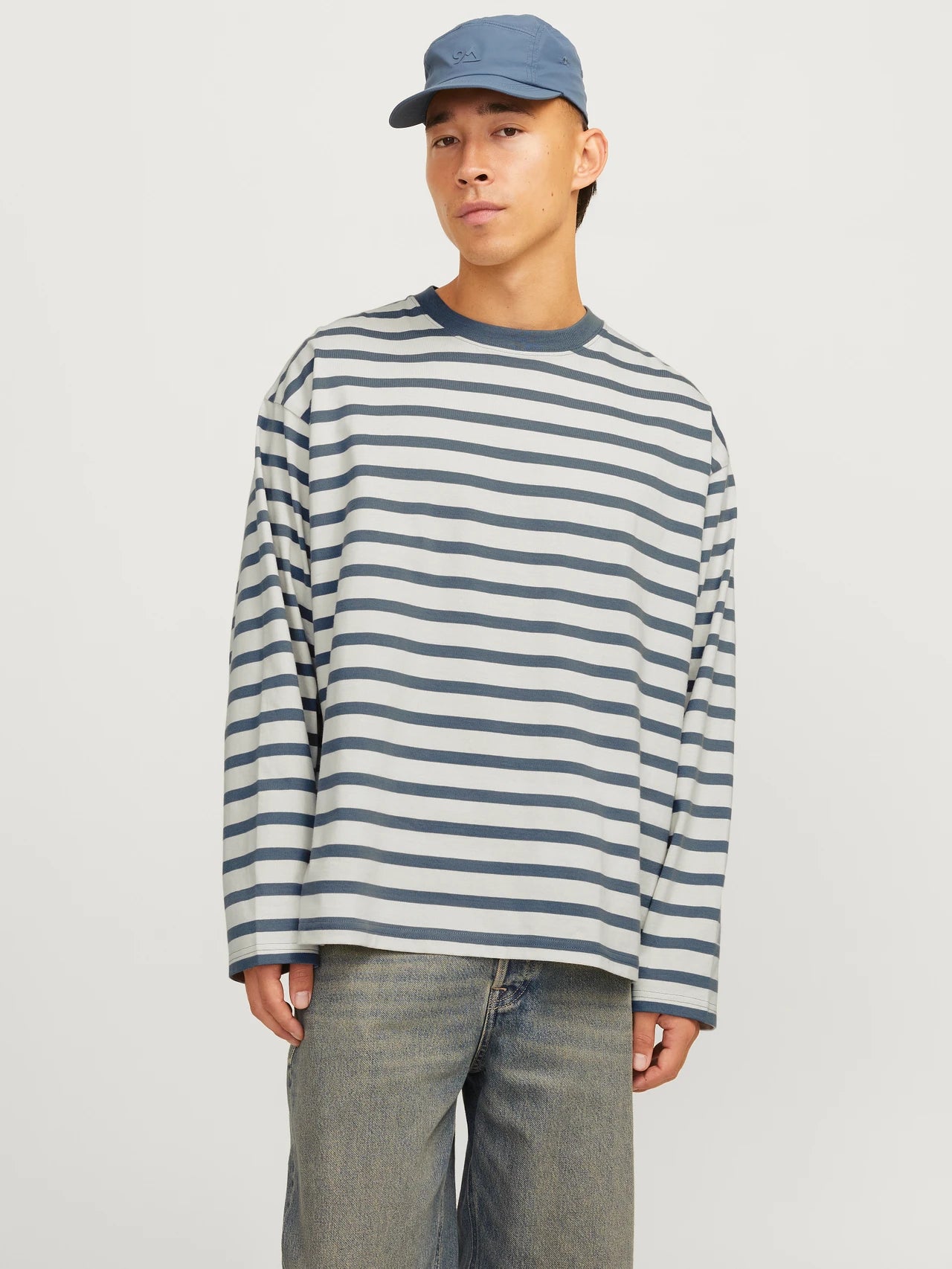 JACK & JONES JORISLINGTON TEE LS CREW NECK SN Cedar/ANTIQUE WHITE Freizeitshirts /-hemden JACK & JONES