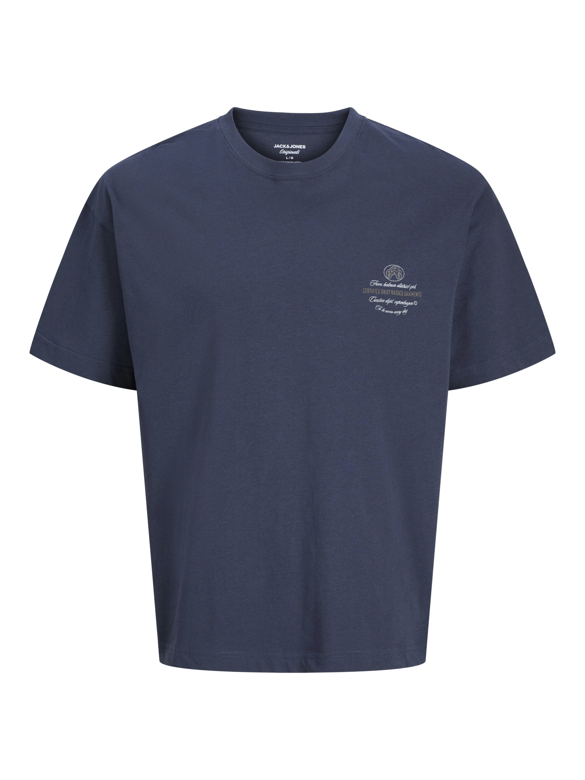 JACK & JONES JORUPSTATE GRAPHIC BACK TEE SS CN Freizeitshirts /-hemden JACK & JONES Odyssey Gray S