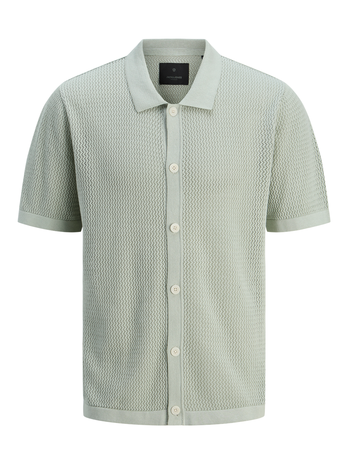 JACK & JONES JPRBLAARTO KNIT POLO SS Freizeitshirts /-hemden JACK & JONES Aqua Gray S