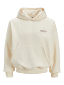 JACK & JONES JORISLINGTON BACK SWEAT HOOD SN Antique White Freizeitpullover JACK & JONES Antique White S