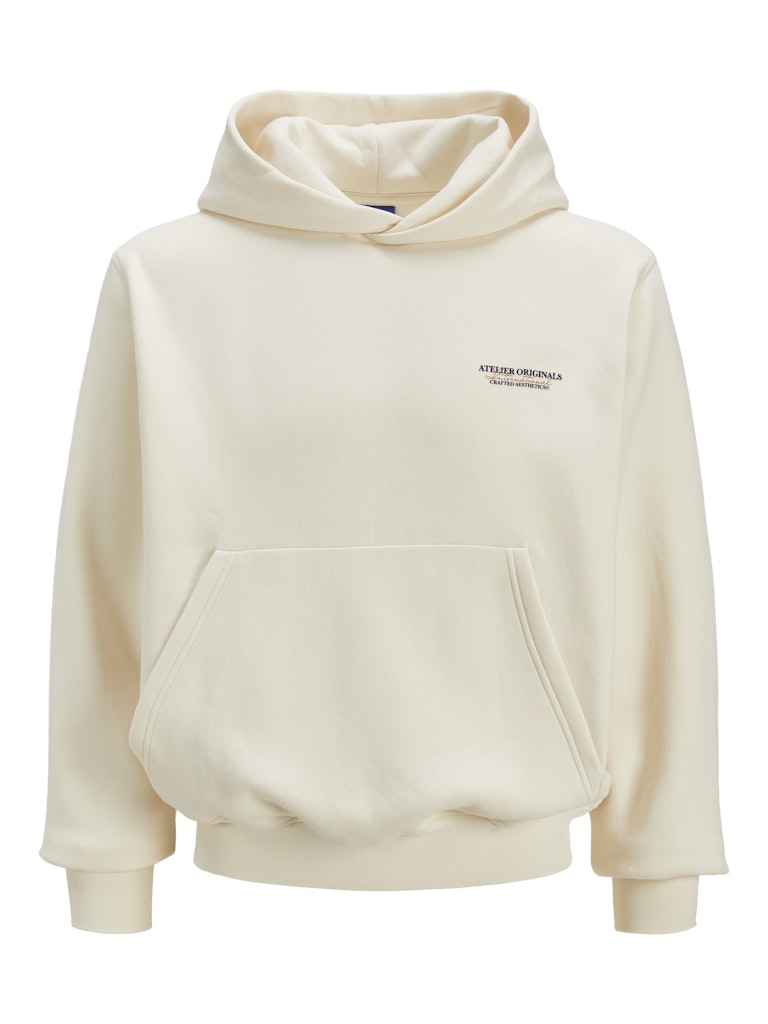 JACK & JONES JORISLINGTON BACK SWEAT HOOD SN Antique White Freizeitpullover JACK & JONES Antique White S