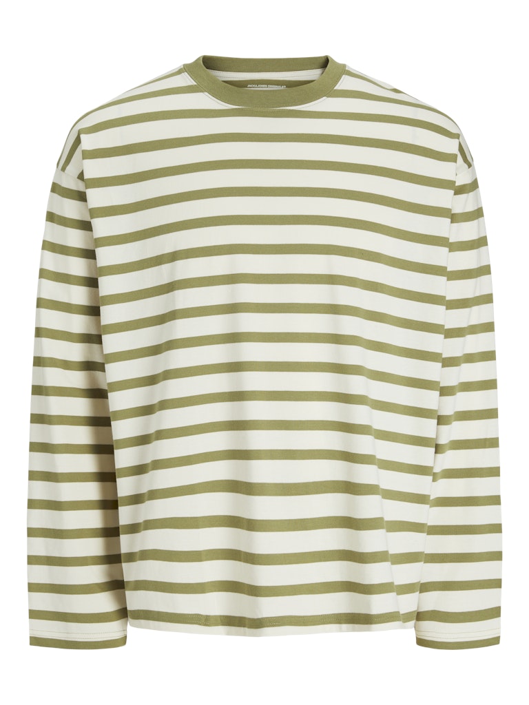 JACK & JONES JORISLINGTON TEE LS CREW NECK SN Cedar/ANTIQUE WHITE Freizeitshirts /-hemden JACK & JONES Cedar/ANTIQUE WHITE S